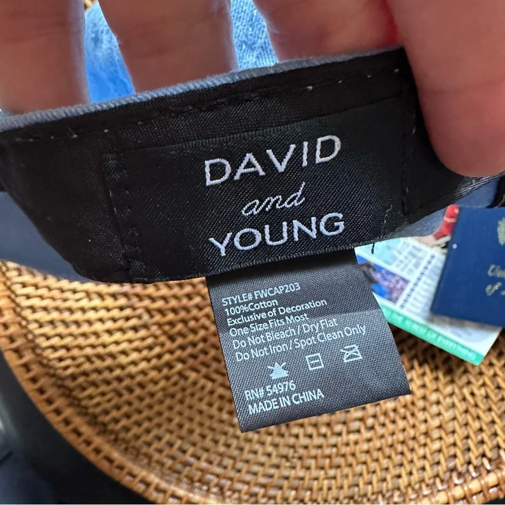 David and Young “Pumpkin Spice Life” Embroidered Blue Cotton Adjustable Ballcap